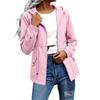 Women's Windbreaker Hooded Jacket with Zipper for Outdoor Hiking
