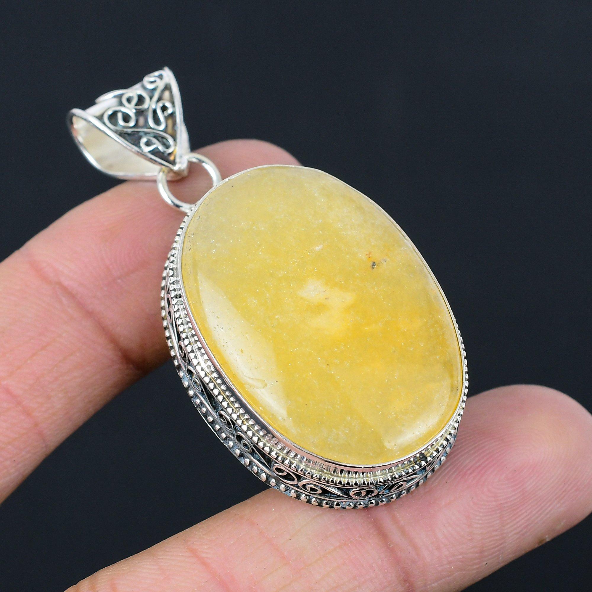 Womens day Deal Natural Septarian Engagement Unique Pendant 925 Sterling Silver