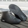 Fashion rain shoes men's non-slip waterproof shoes kitchen women's rubber shoes car wash site wear-resistant water boots velvet thermal short tube