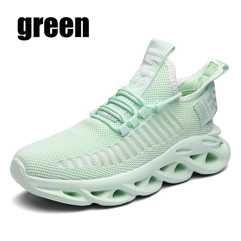 

Мужские модные кроссовки Дышащая спортивная обувь Мужская спортивная обувь для бега Размер:39~46 40 зелёный