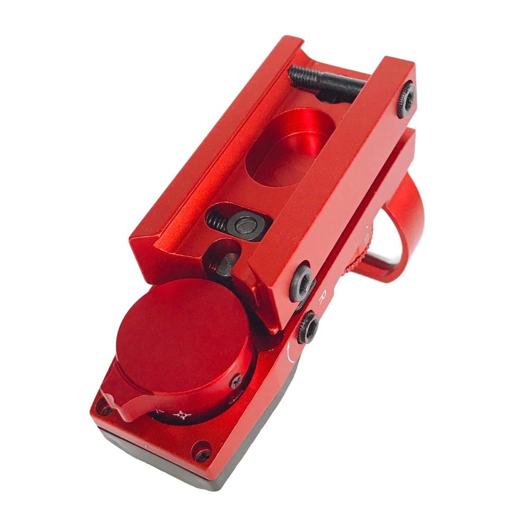 ChaosAirsoft Open-Type Dot Sight, 4 Reticle Types X 2 Colors, 5 Brightness Levels, Compatible with 20mm Rails (Red)