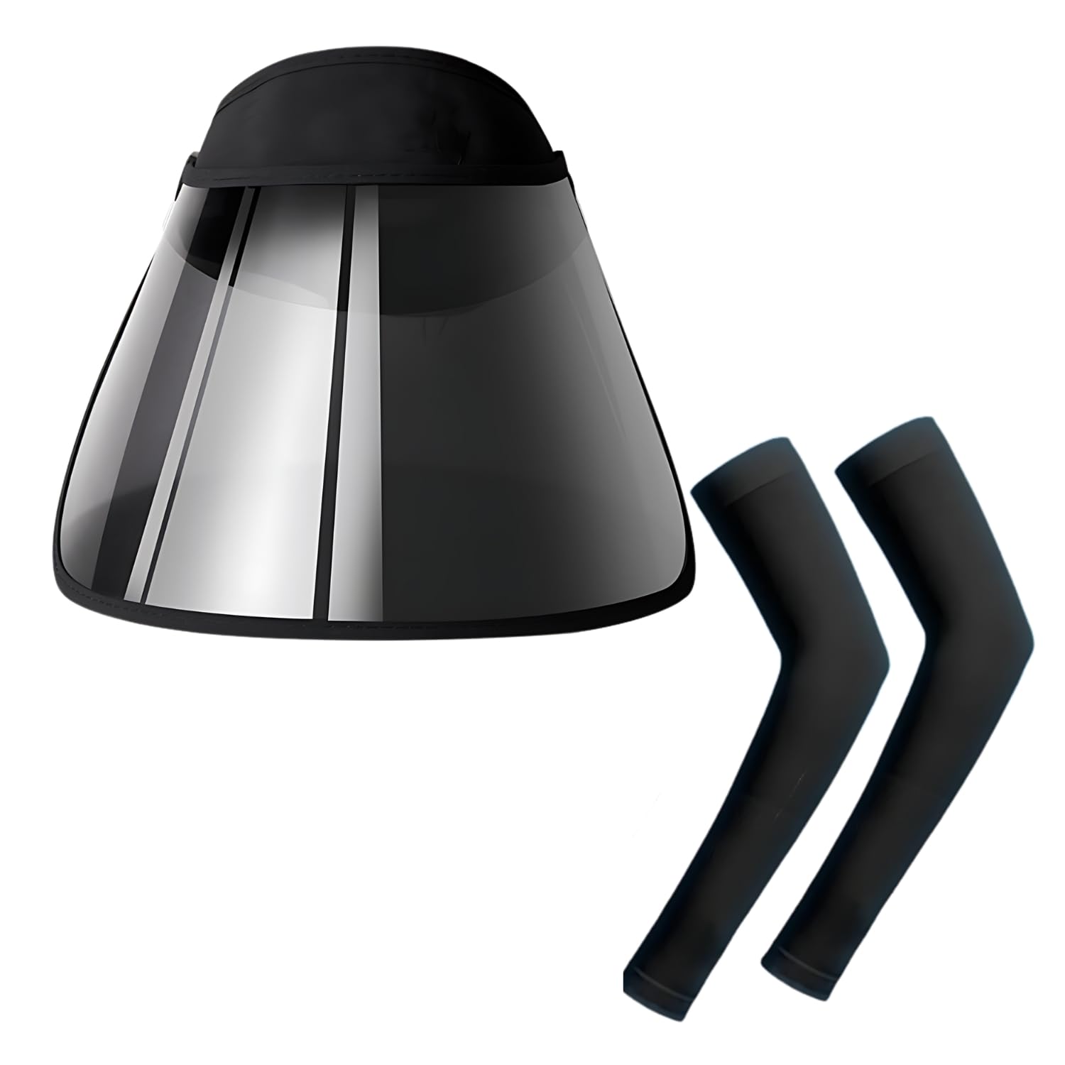 

Женский солнцезащитный козырек с защитой от УФ-лучей и нарукавниками для велоспорта, черный, NYANDELMO ND-0102-R18