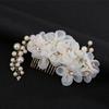 Bridal Wedding Handmade Headwear Flower White and Red Two-Color Hair Accessories Comb Dress