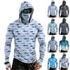 Men's Casual Drop-Shoulder Hooded Long-Sleeve Shirt