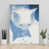 Diamond Painting Kit Glowing White Cat Design Full Drill Canvas Art Relaxing Handmade Craft Gift for Women Adults Wall Decor DIY Hobby