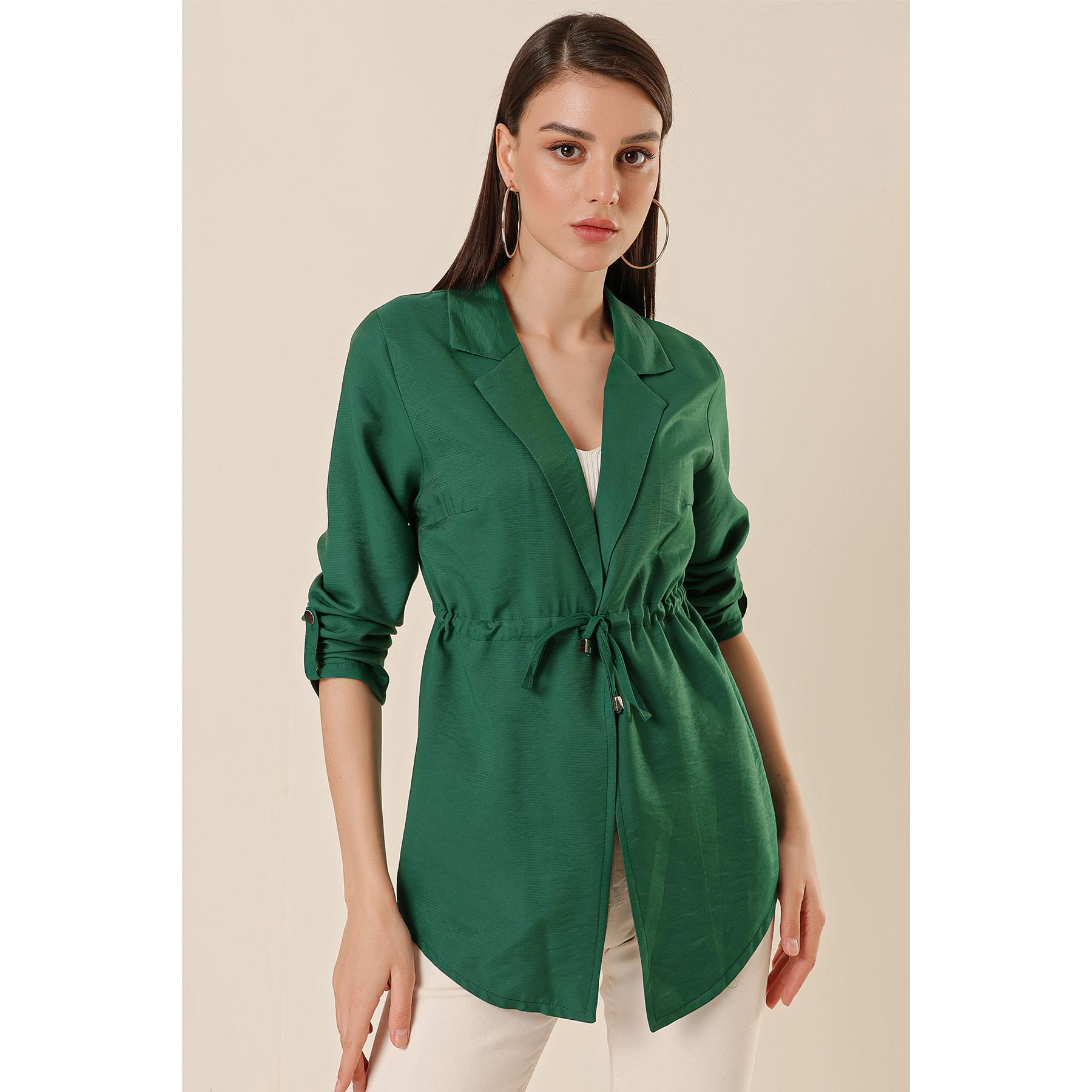 

Куртка Tencel Airobin с воротником-шалью и рукавами со складками на талии