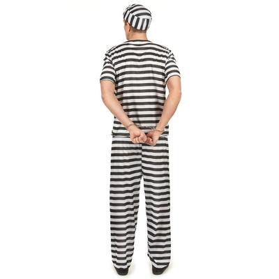 Costume rayures prisonnier deguisement rayé Taille unique