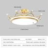 Nordic Crown Bedroom Ceiling Lamp Creative Warm Modern Light Luxury Second Bedroom Princess Girl Children's Room Chandelier