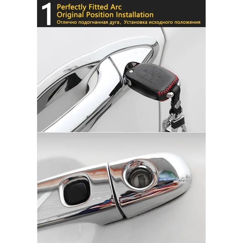 For Toyota RAV4 XA50 2019-2026 2020 2026 2026 2026 Anti-scratch Trim Set Car Accessories Door Handle Cover Carbon Fiber Chrome