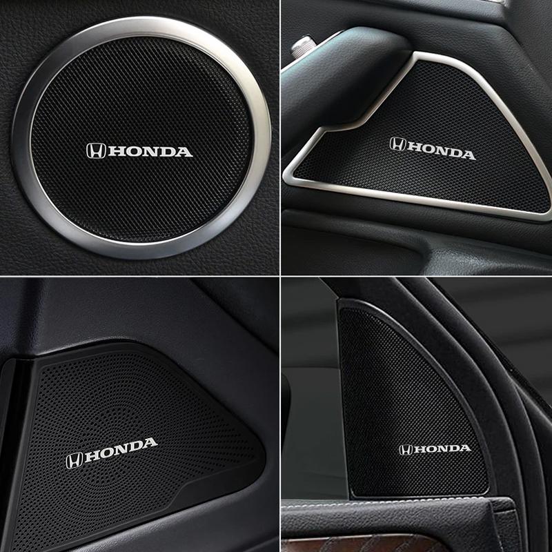 Car Audio Decorate 3D Aluminum Badge Emblem Stickers K For Honda Civic Accord City Fit Mugen Vezel CR-V Pilot HR-V Envix Odyssey