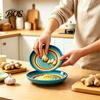 Compact Ceramic Grinding Bowl Garlic Grater Bowl, Multifunctional Ginger Mincer Plate for Food, Spanish Tomato Roaster Dish, Kitchen Tool