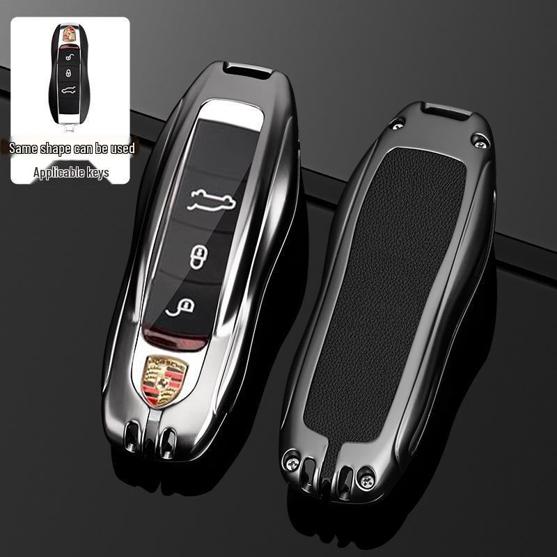 Porsche Macan, Cayenne, Panamera, 718/911 Full Wrap Key Shell Case & Chain