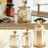 Heart Shaped Sealed Lid Glass Jar, Amber Colored Sealed Jar, Used For Storing Tea And Coffee. Kitchen Decoration.