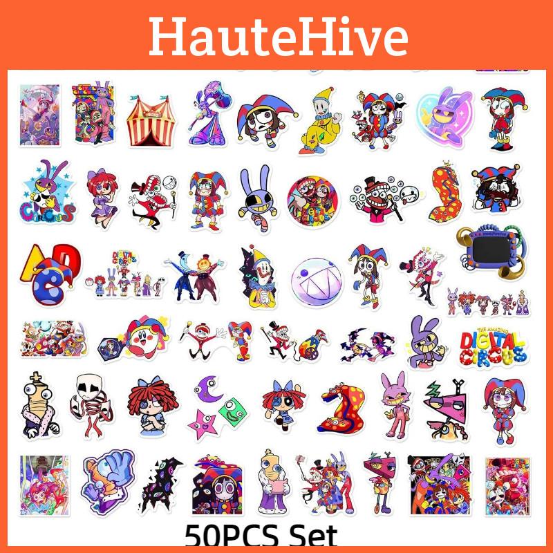 Erstaunlicher Digitaler Zirkus Cartoon Aufkleber 60 Stück Lustige und Einzigartige Designs Autoaufkleber