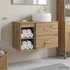 Bathroom Furniture Set 2 Pcs Artisan Oak Wood Based Material