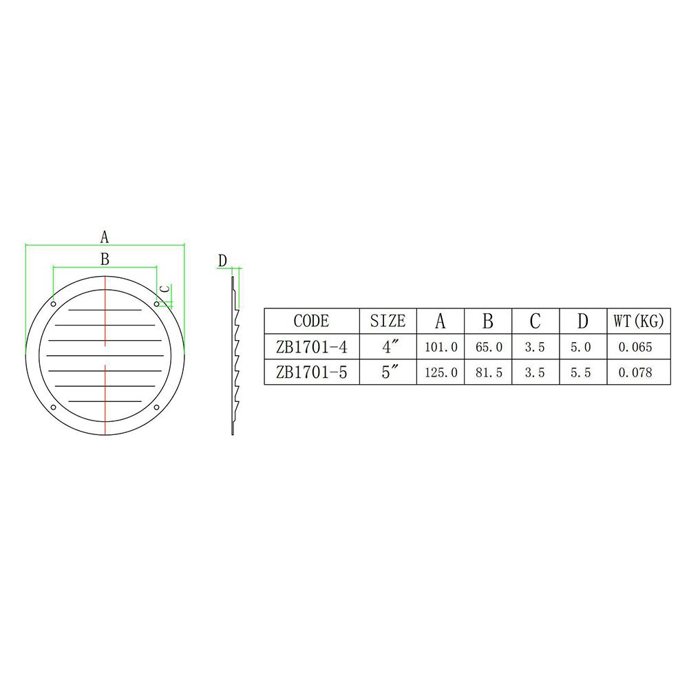 Louvre Air Vent Air Vent Metal Duct Thicken Ventilation