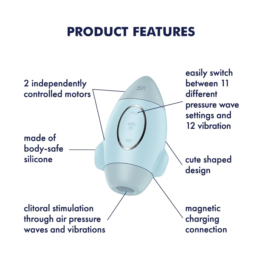 Satisfyer Mission Control suction clitoris sucking for flexible and smooth 11 suction 12 vibration adult love goods Rocket-shaped vibrator, suction,