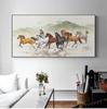 Vintage Running Horses Canvas Painting Animal Poster Wall Art Prints Art Picture For Living Room Home Decor