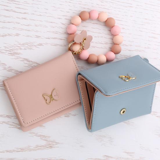 Women's Wristlet Wallet Boho Style Beaded Wristlet Card Holder with Butterfly Charm Bracelet Keychain Wallet for Daily Outings Vacation