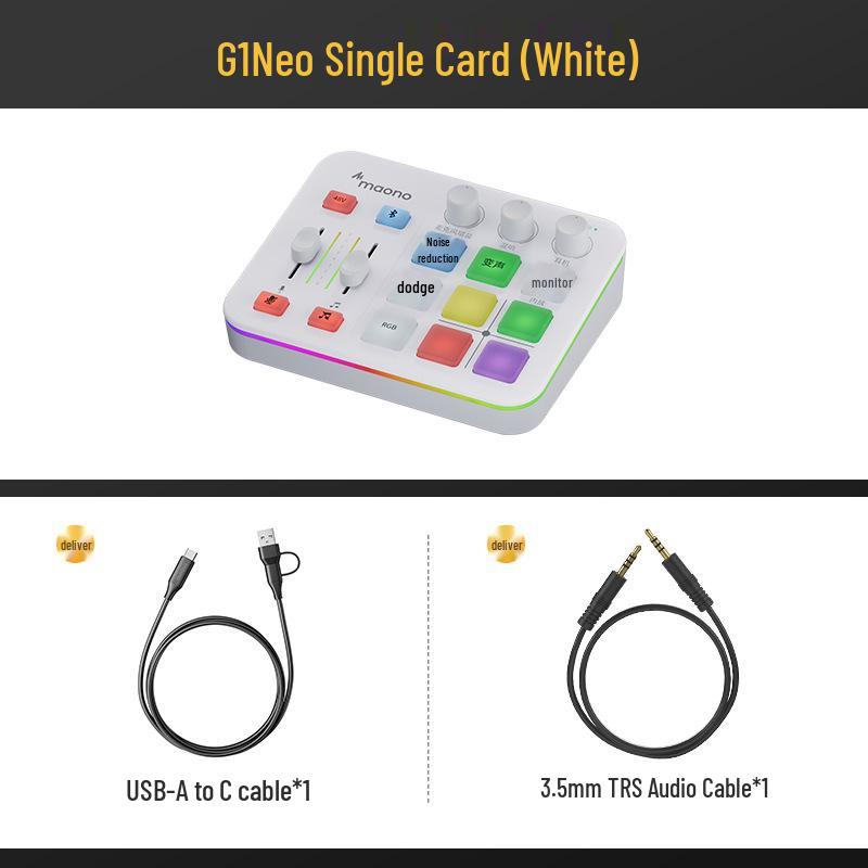 

Maono Shanke G1neo Streaming Sound Card & FPS Gaming Desktop Microphone
