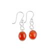 Natural Carnelian Gemstone 925 Sterling Silver Jewelry Handmade Earrings 1.60" EE-12-31