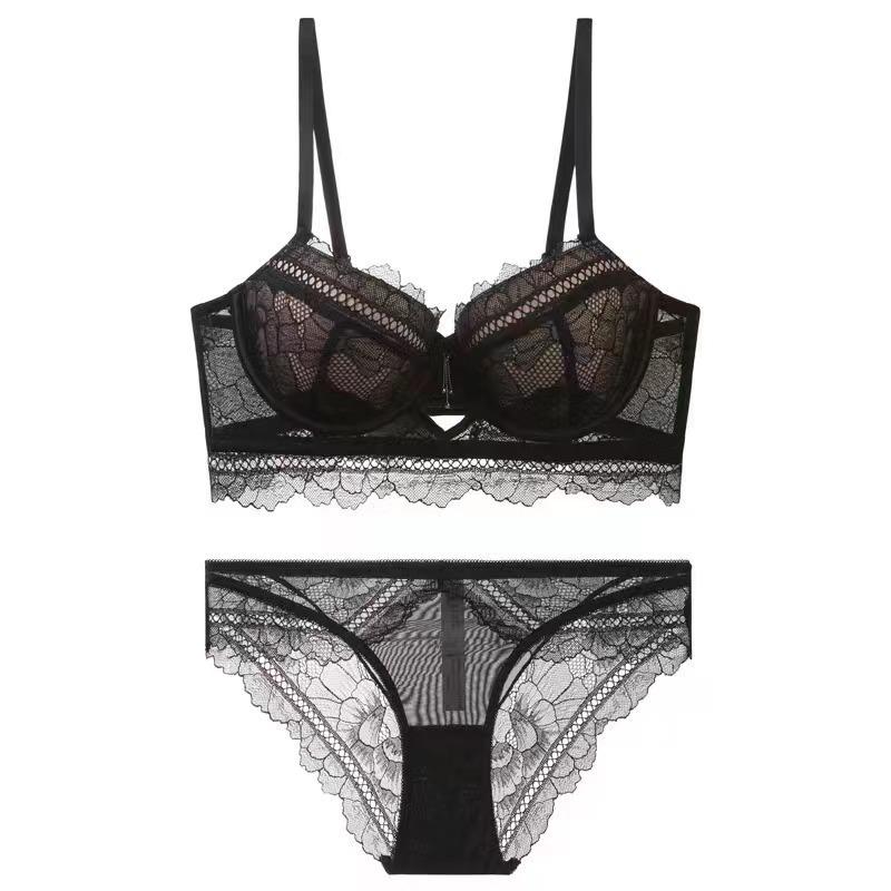 Sexy lace underwear women's small breasts show big gathering anti-sagging bra natal year red bra