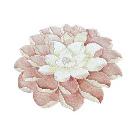 

Yousheng Flower Shape Floor Mat Floral Living Room Rug Non Slip Bath Mat Dahlia Rose Peony Lotus Rug for Bathroom Bedroom Dorm Nursery Kitchen 30cm Dusty Pink