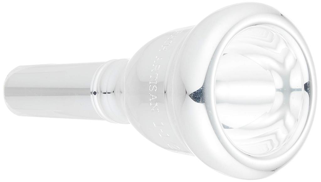 Back Bass Trombone Mouthpiece Artisan 1 Silver Plated Finish Thick A4411HG2 1/2G (For Pipe)