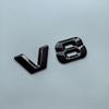 2015 3D Sharp V6 V8 V10 V12 Lettres Chiffres ABS Emblème de Voiture Garde-boue Badge de Décharge Plaque Nom Logo Autocollant Chrome Noir
