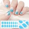 16Tips UV Semi-Cured Gel Nail Art Stickers Combo Pack Glitter High-Gloss Water-Proof Polish Wraps Full Cover Manicure Nails