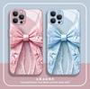 Light Luxury High-end Bow Printing Fine Hole All-inclusive iPhone15/16promax Women's Mobile Phone Case