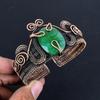 Emerald Bangle 999 Copper Wire Wrapped Jewelry, Handmade Gemstone Bangle Jewelry, For Wedding Gift