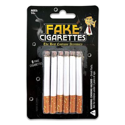 Falešné cigarety (6-balení) - Realistické filmové a divadelní rekvizity - Neškodné falešné doutníky pro kostýmy HalloweenGangsterWhite Trash Party - Ne
