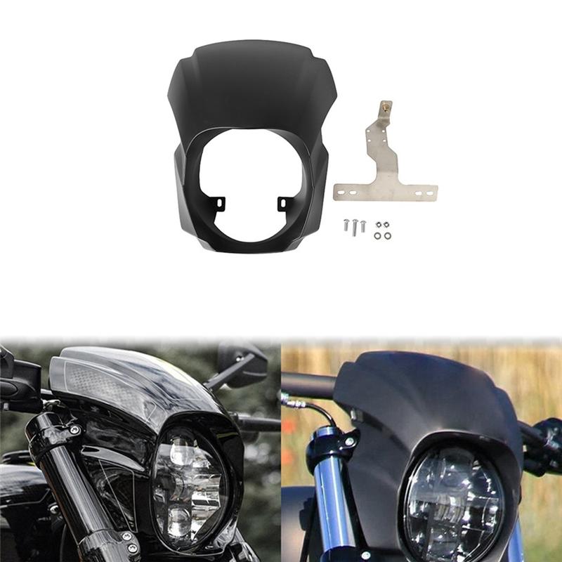 Precise Motorcycle Matte Black Front Headlight Fairing Cover Mask For  Softail Breakout FXBRS 114 FXBR 107 2018-2022