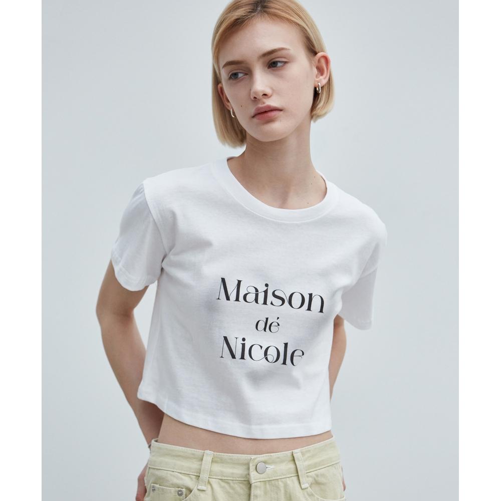 

NICKNICOLE NICOLE MAISON HEART SILKET CROP TOPWHITE
