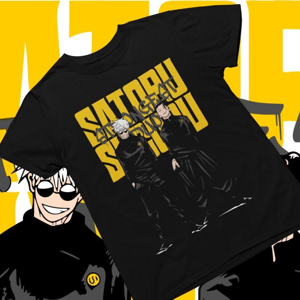 Camiseta Jujutsu Kaisen Gojo Anime y Geto Suguru Regalo Camiseta Negra S