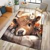 15 Size Highland Cow Printed Carpet Rugs for Home Living Room Bedroom Sofa Doormat Decor,kids Area Rug Non-slip Floor Mat