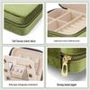 Korean Flannel Jewelry Storage Box with Mirror - Travel-Friendly Organizer for Earrings and Rings