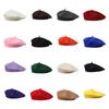 Soft Beret Hat Knitted Beanie Cap Streetwear Wool Painter Hat  Daily Outfit
