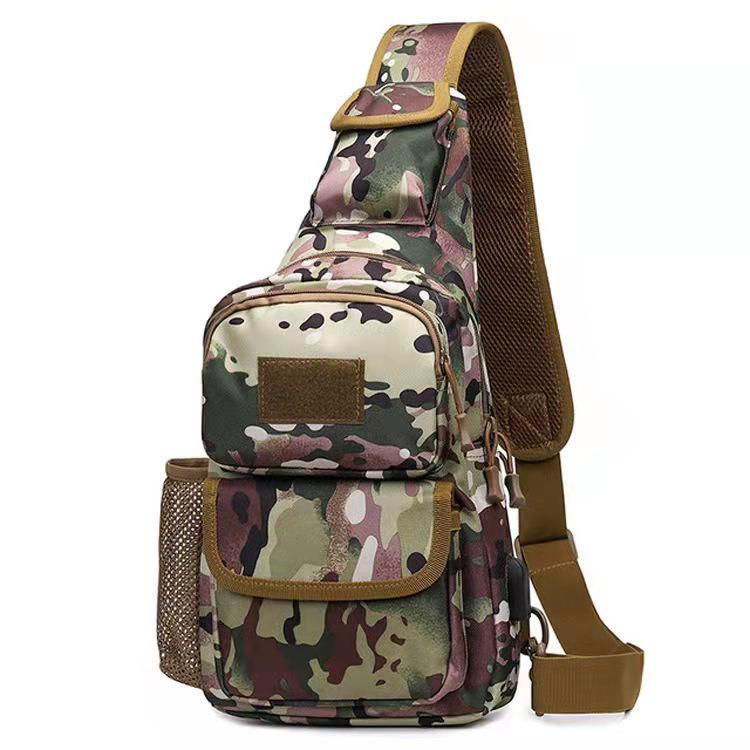 Men's Camouflage Tactical Crossbody Chest Bag - Multifunctional Outdoor Shoulder Pack