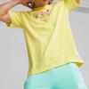 Puma X SPONGEBOB Co-Branded Einfarbig Cartoon Grafikdruck Rundhals Kurzarm T-Shirt Herren Hellgelb
