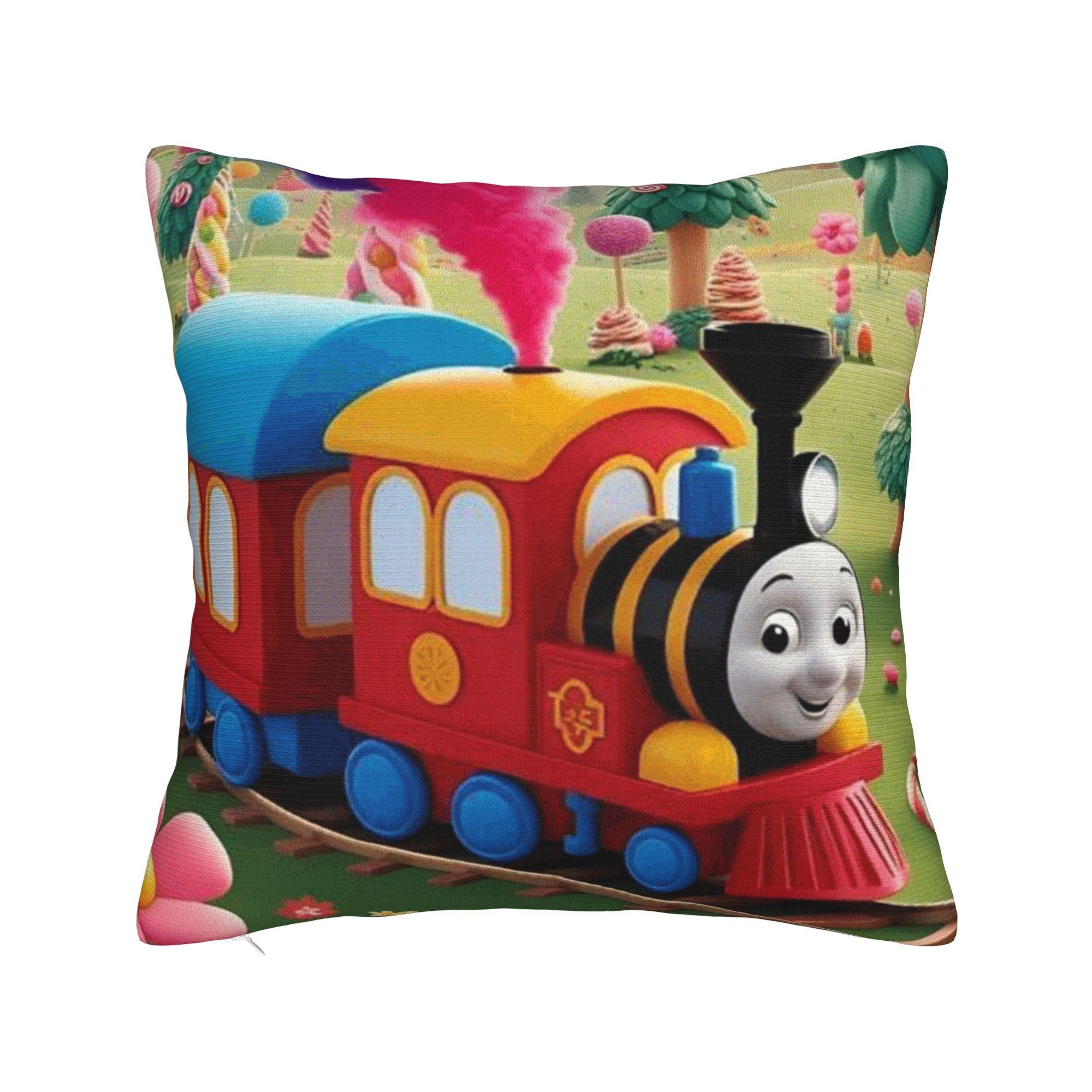 

Cartoon Trains Man Pillow Case Comfy Pillow Cover Morden Pillowcases For Couch Sofa Bedroom 12x12Inch