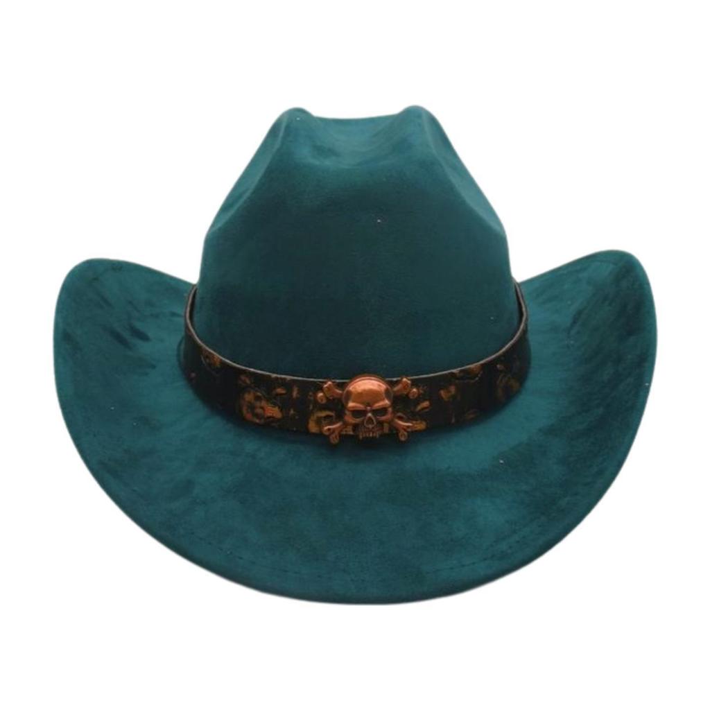 Foreign Trade  Tourism Top Hat Niche Western Cowboy Hat Niche Ethnic Style Skull Stage Dance Performance Hat