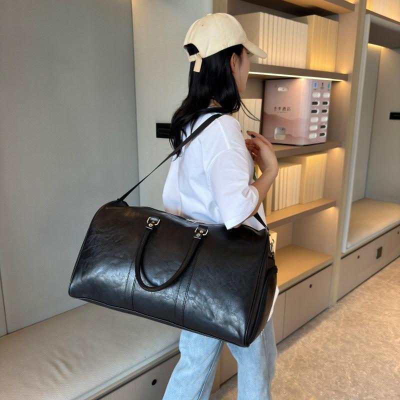 Men and Women's Fashionable Simple Business Trip Waterproof Large Capacity Hand Luggage Bag Trendy and Versatile Solid Color Travel Bag