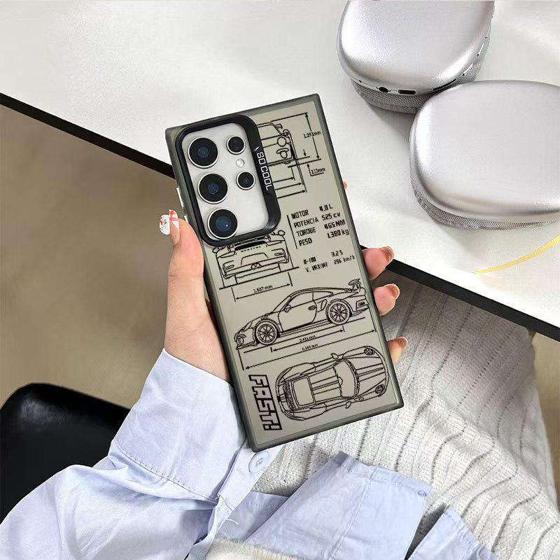 

Sketch Supercar Samsung Galaxy S25 Ultra/S24/A55/A56/S21 Phone Case Samsung S30 / S21 5G