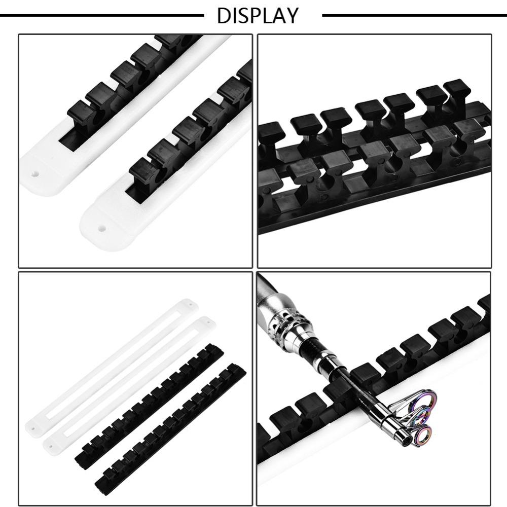 2PCS Easy to Install Fishing Rod Rack Wall Mount Fishing Rod Holder Fishing Rods Storage