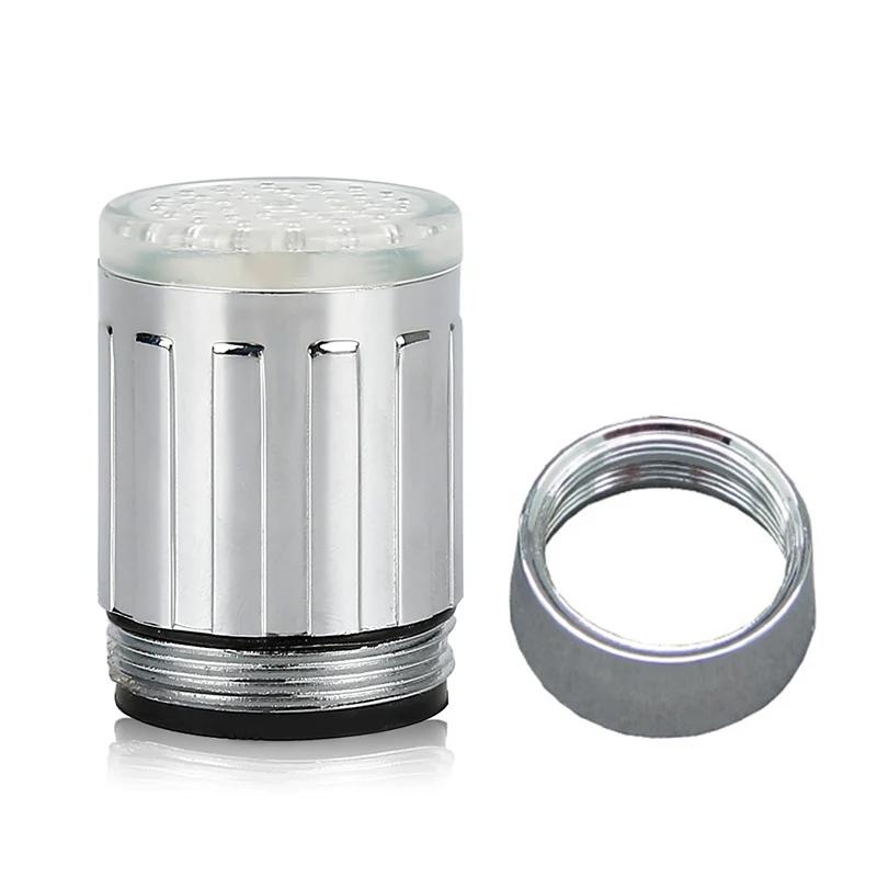 Keuken LED Temperatuurgevoelig Oplichtend Kraanbeluchter Kraanmondstuk Douche Badkamer Gloeiend Waterbesparend Stroomkraan Kit 3 Kleuren