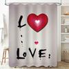 Love Heart Shower Curtain - Waterproof, Mildew-Resistant, Machine Washable For Romantic Bathroom Decor
