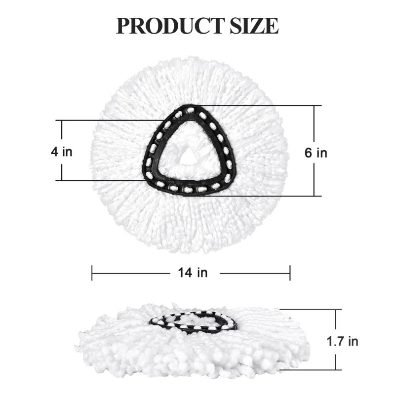 Washable Absorbent Microfiber Mop Refills Replacement Heads Spin Mop Cloth Wet Dry Cleaning For Vileda O cedar Universal Home