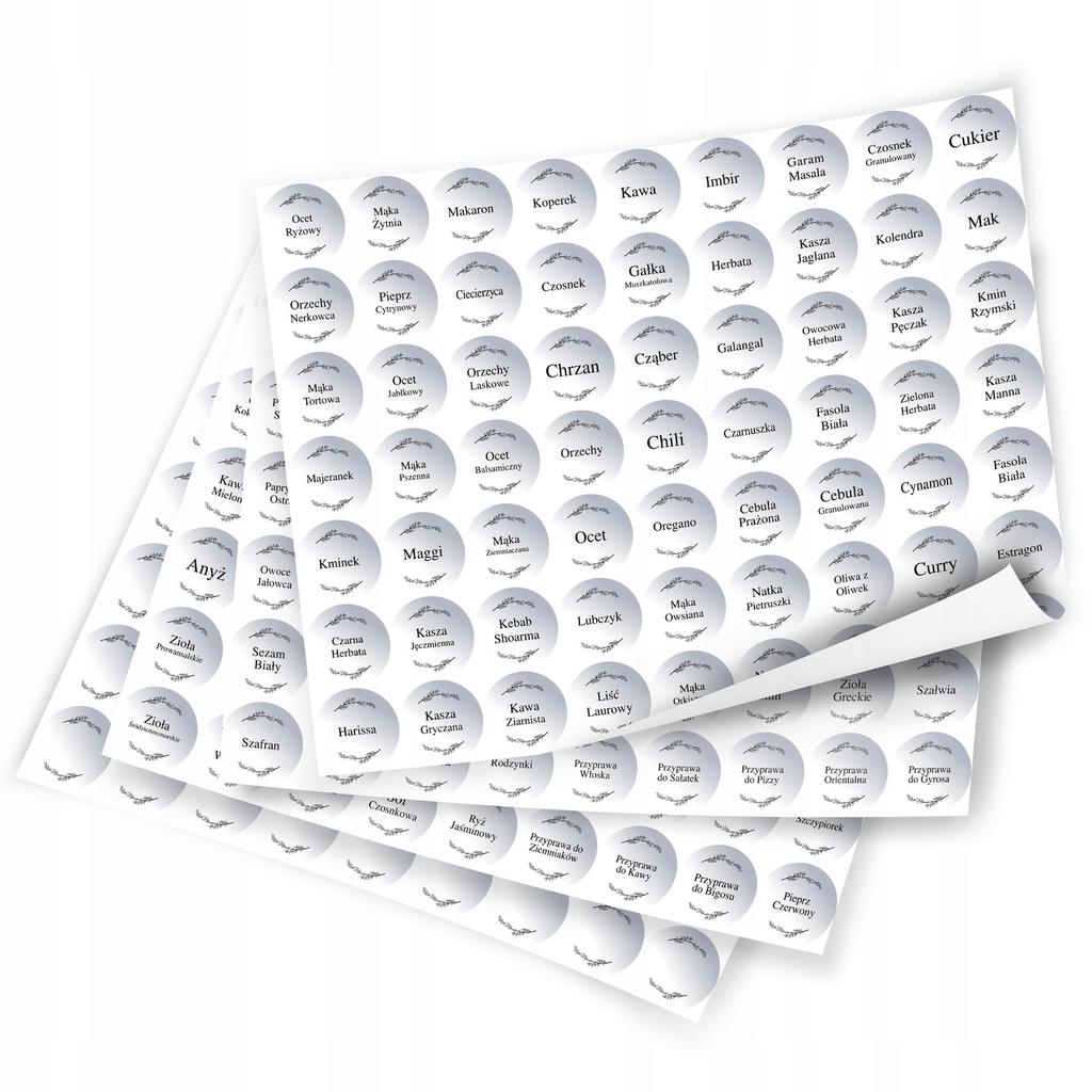 20X Jar for Spices Herbs Tea Honey 120ML + 252 Stickers LABELS